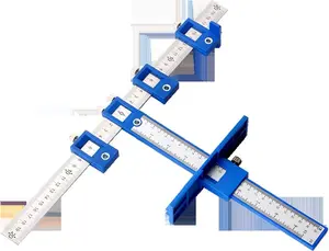 Cabinet Hardware Jig, Cabinet Handle Template with Engraved Rulers & Self-Punching Center, Perfect for Shaker Doors/Drawers