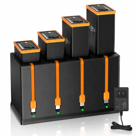 【Hunting season】4 PCS Rechargeable  Lithium-Ion Battery Pack for Moultrie EDGE Series EDGE, EDGE 2, EDGE PRO, EDGE 2 PRO Cellular Trail Cameras 6700mAh 10.8V USB-C Fast Charging Port LED Indicators Cold Weather Performance,TikTokShopBlackFriday