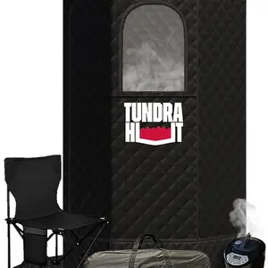 Portable Home Sauna for Wellness & Relaxation | Steam-Heated Hexagon Model | 60-Min Rapid Steam Room Generator Floor Mat Towel