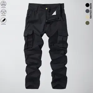 Men's Cargo Pants, Casual Work Pants, Mid Waist Loose-Fitting Plain Style, Durable Wear-Resistant Fabric, Multiple Functional Pockets, All Seasons, Suitable for Outdoor Work, Hiking, Casual Men's Pants