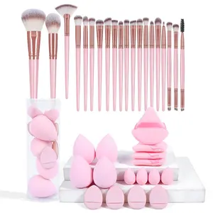Makeup Tool Set (36pcs/set), Makeup Brushes Kits, Makeup Brush & Makeup Sponge & Powder Puff Set, Professional Makeup Tools for Women & Girls