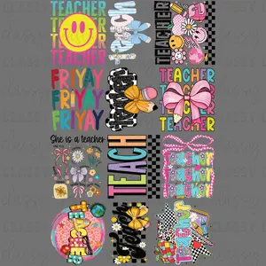 Colorful Teacher - 30x48 - PREMADE GANG SHEET