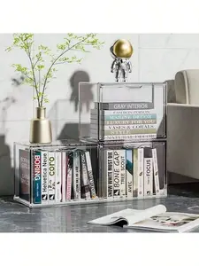 1PC Multi-purpose Clear Acrylic Storage Box, dustproof transparent display container, ideal for storing and displaying models, tools, books and various daily items.