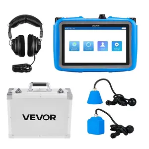 VEVOR Pipe Water Leak Detector for Indoors, 1Hz-10000Hz, 7 Touchscreen Plumbing Water Leakage Detection Locator with Horizontal Vertical Sensors, Headphones, 8GB SD Card Carry Case for Home Use