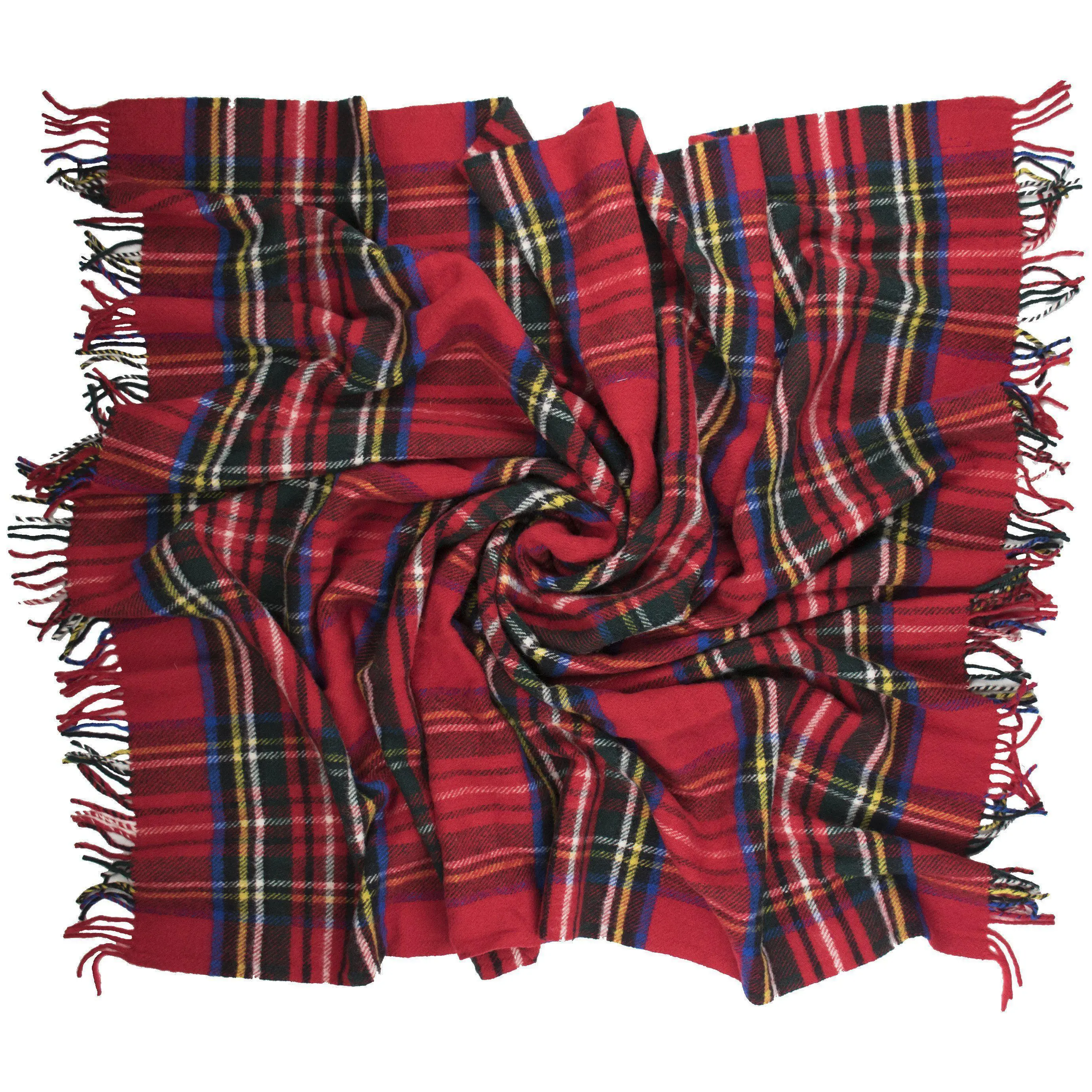 Highland Tweeds Pure New Wool Fluffy Throw ~ Royal Stewart ~