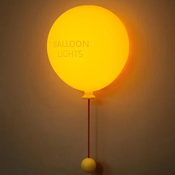 XSLLLY Squishy Silicone Balloon Night Light, Rechargeable LED Lamp with Pull Cord & 3 Brightness Levels, Tap Control, Wall-Mountable Soft Glow Light for Kids Bedroom, Nursery, Birthday Party Decor, Gift for Boys Girls