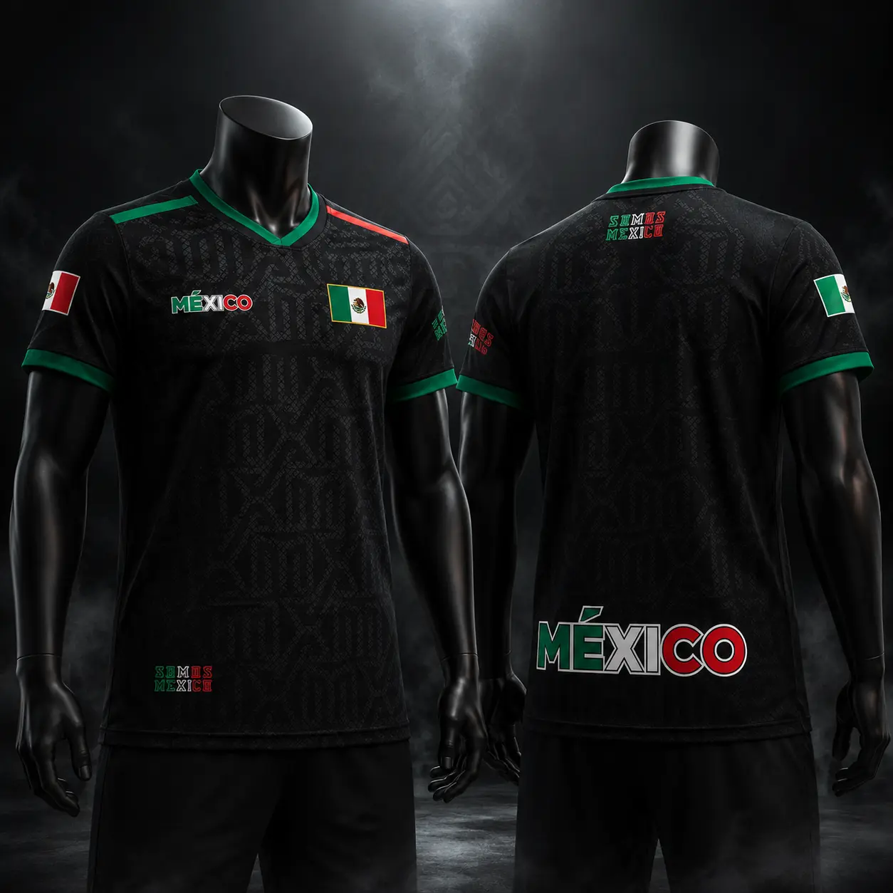 Black Mexico Soccer Jersey - 3D Print Short-Sleeve Breathable Athletic Fan Shirt for Male, Female, Father's Day Mexico Shirt, 4Xl, Stylish Jersey, Soccer Jerseys