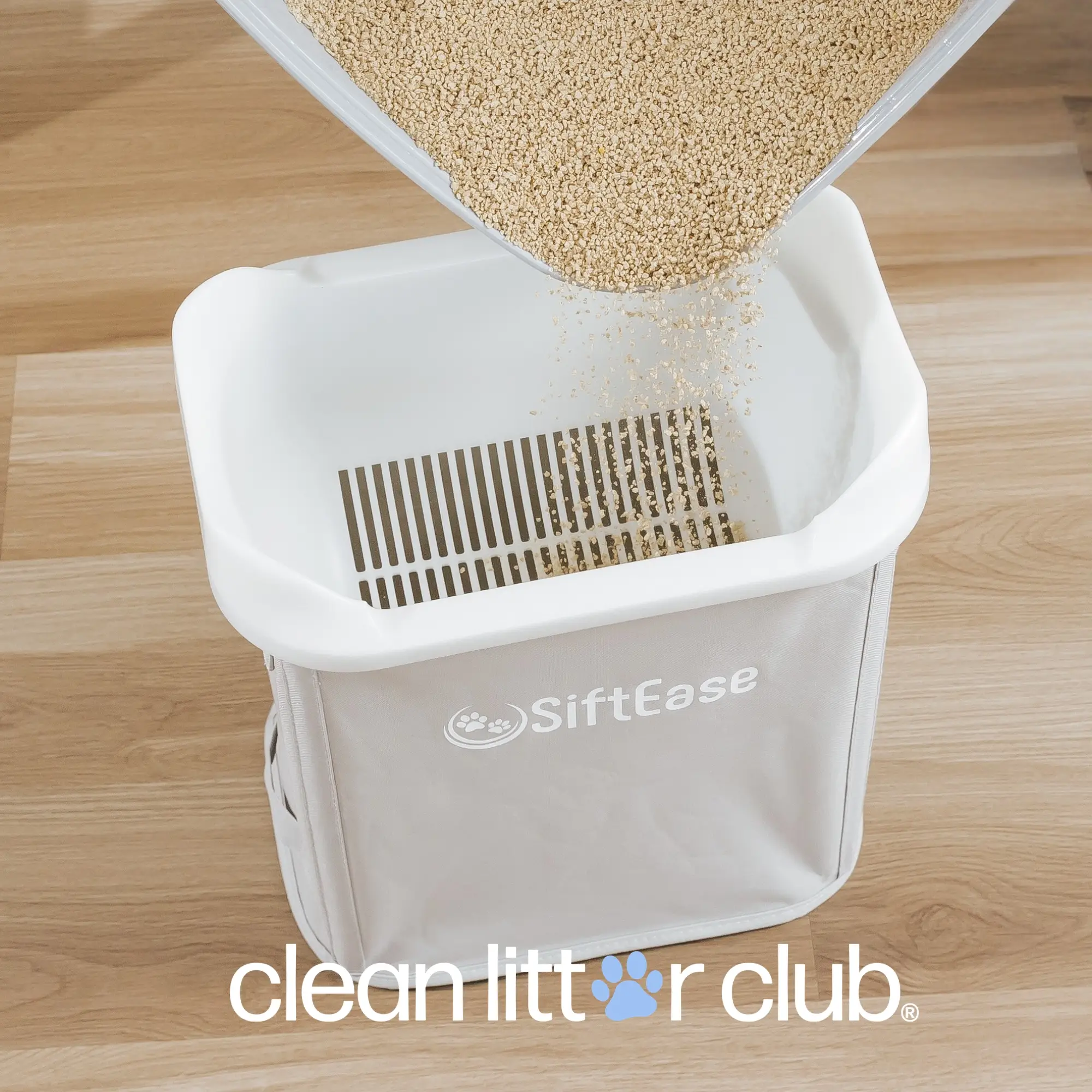 SiftEase Litter Sifter - Fast & Easy Scoop Free Cleaning, Patented Sifting Litter Box Cleaner, Made in USA