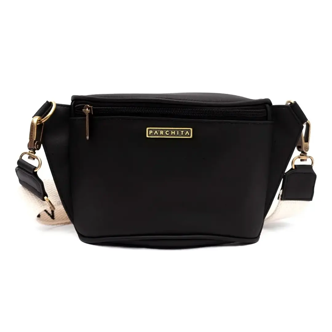 Fanny Pack Crossbody Bags for Women Men, Belt Bag Everywhere, Water Resistant Waist Packs, Parchita Fanny Pack Bolo black Made in Colombia - Travel Fanny Pack Canguro Bandolera para Mujer
