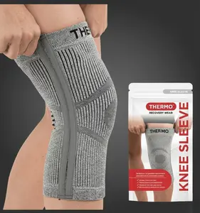 Thermo Recovery Knee Sleeve – Infrared Healing & Circulation Support, Ergonomic Non-Slip Fit w/Double Support Stays for Joint Pain Relief & Muscle Recovery (Large)