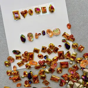 On Fire Orange K11 Crystal Mix for Nail Art & DIY Shinny than K9 Rhinestone Blings