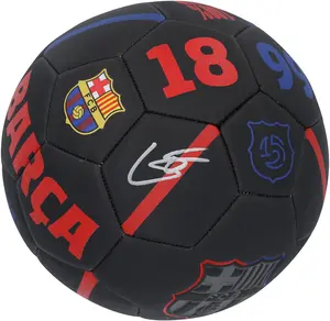 Gavi FC Barcelona Autographed Black Logo Soccer Ball - Fanatics Authentic Certified