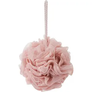 Bath Sponges Shower Loofah for Body Exfoliation 1 pcs Pink Soft Nylon 6x6 inch Removes Dead Skin