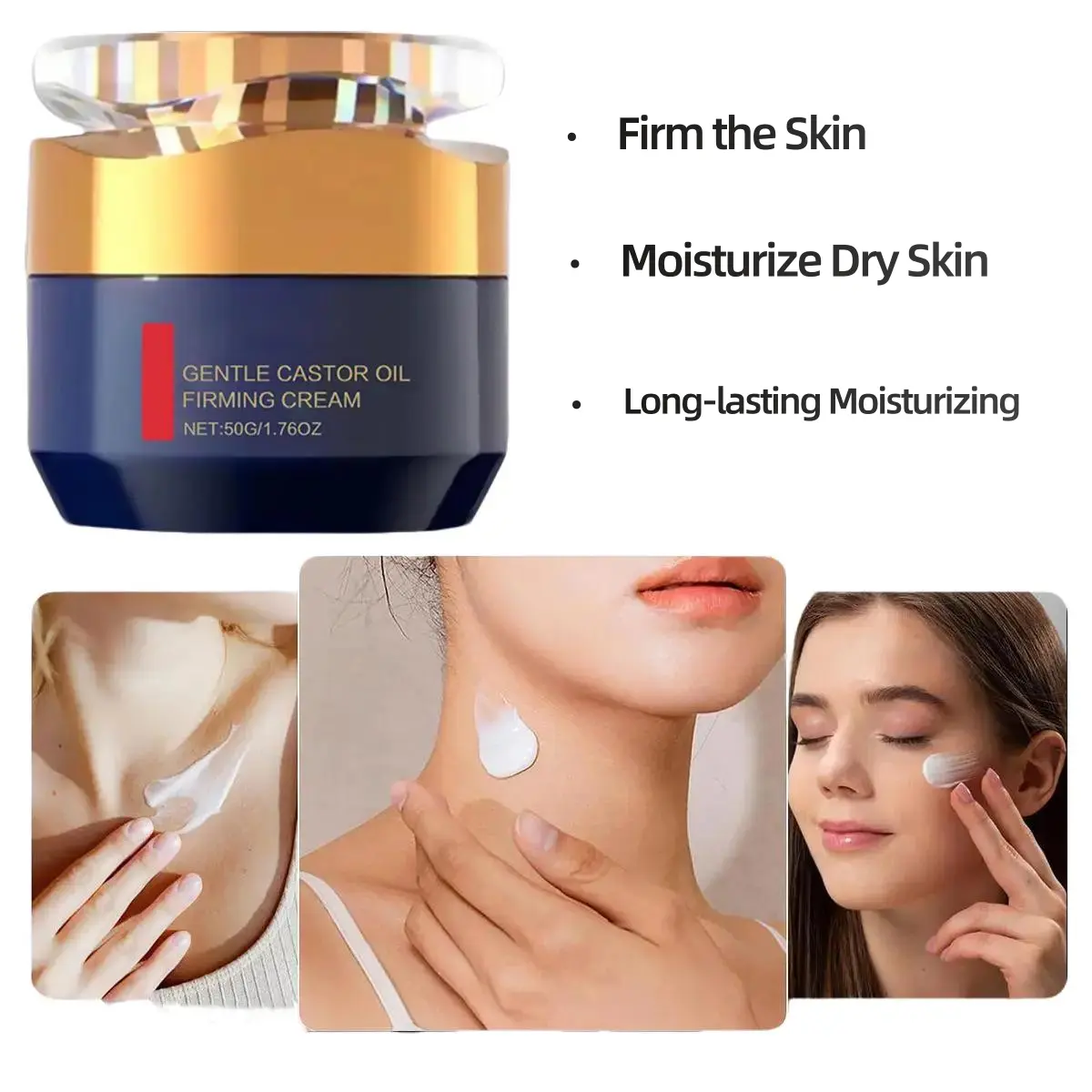 【1.76 oz Anti-Aging Anti-Wrinkle Polypeptide Hydration Cream for Adults】Smooth, Hydrate, Firming Glow Booster, Facial Moisturizer with Deep Moisturizing, Repairing, Enhanced Skin Tone, Lightweight, Fast-Absorbing, Residue-Free, Suitable for All Skin Types