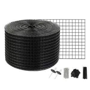 VEVOR 8 inch x 100ft Solar Panel Bird Guard, Critter Guard Roll Kit with 100pcs Aluminum Alloy Fasteners, Solar Panel Guard with Rust-proof PVC Coating, 1/2 inch Wire Roll Mesh