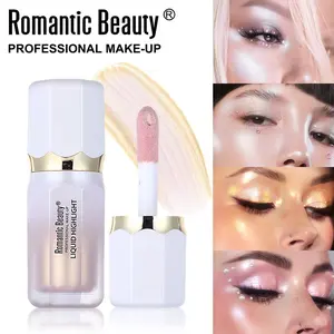 Liquid High Gloss Contour Long-Lasting Fine Shine Liquid Makeup Highlighter, Face Contouring Cream for Bright Skin Tone