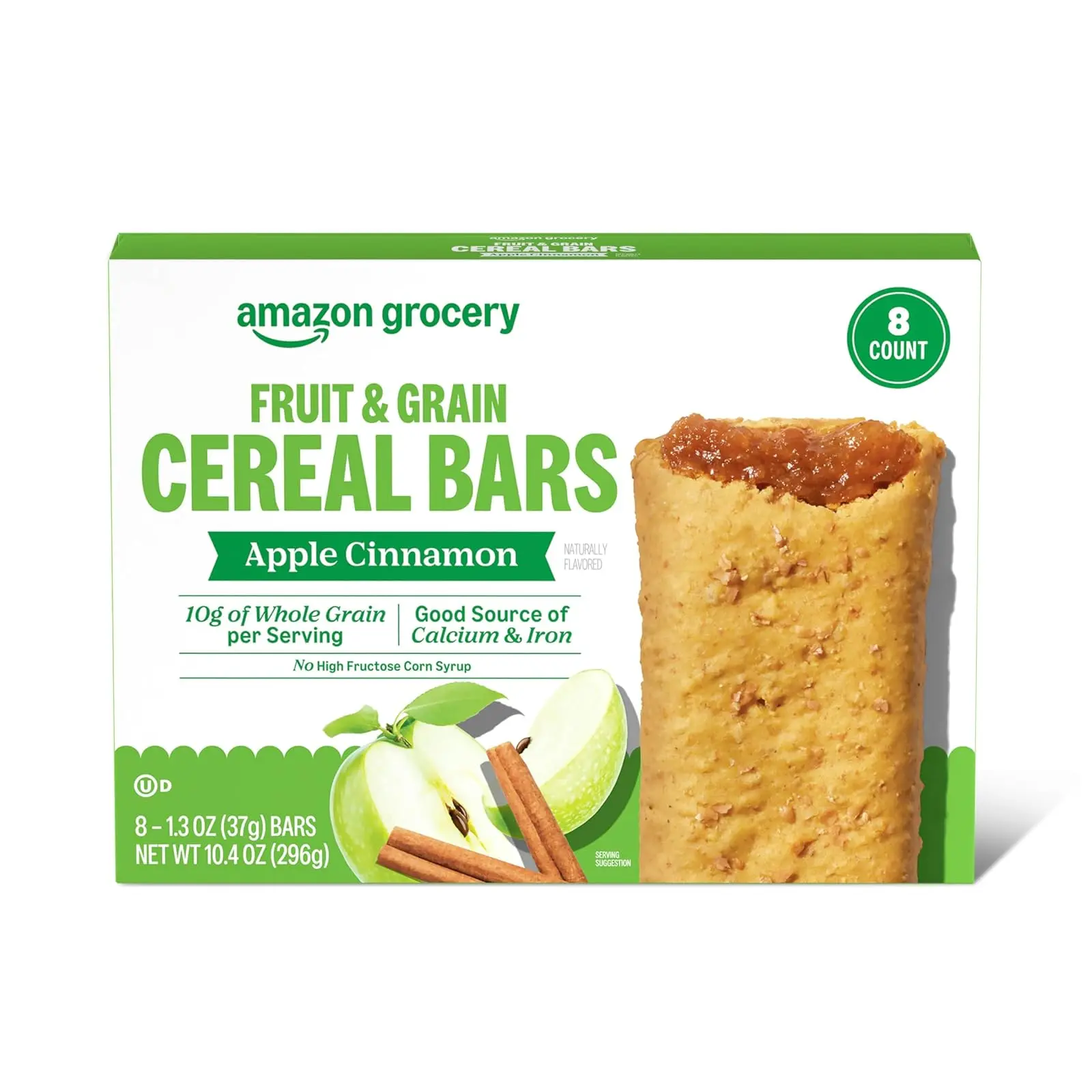 Apple Cinnamon Fruit & Grain Cereal Bars, 1.3 Oz, 8 Ct