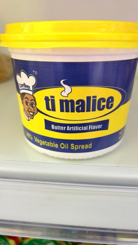 Ti Malice Butter Artificial Flavor 40% Vegetable Oil Spread from Haiti for Cooking