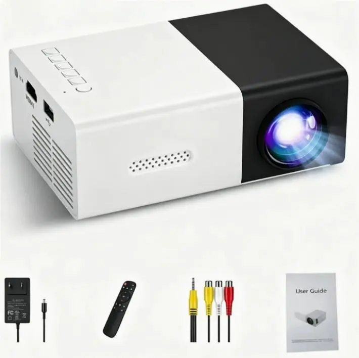 Home Office T300 Projector HD 1080P Miniature Mini Projector