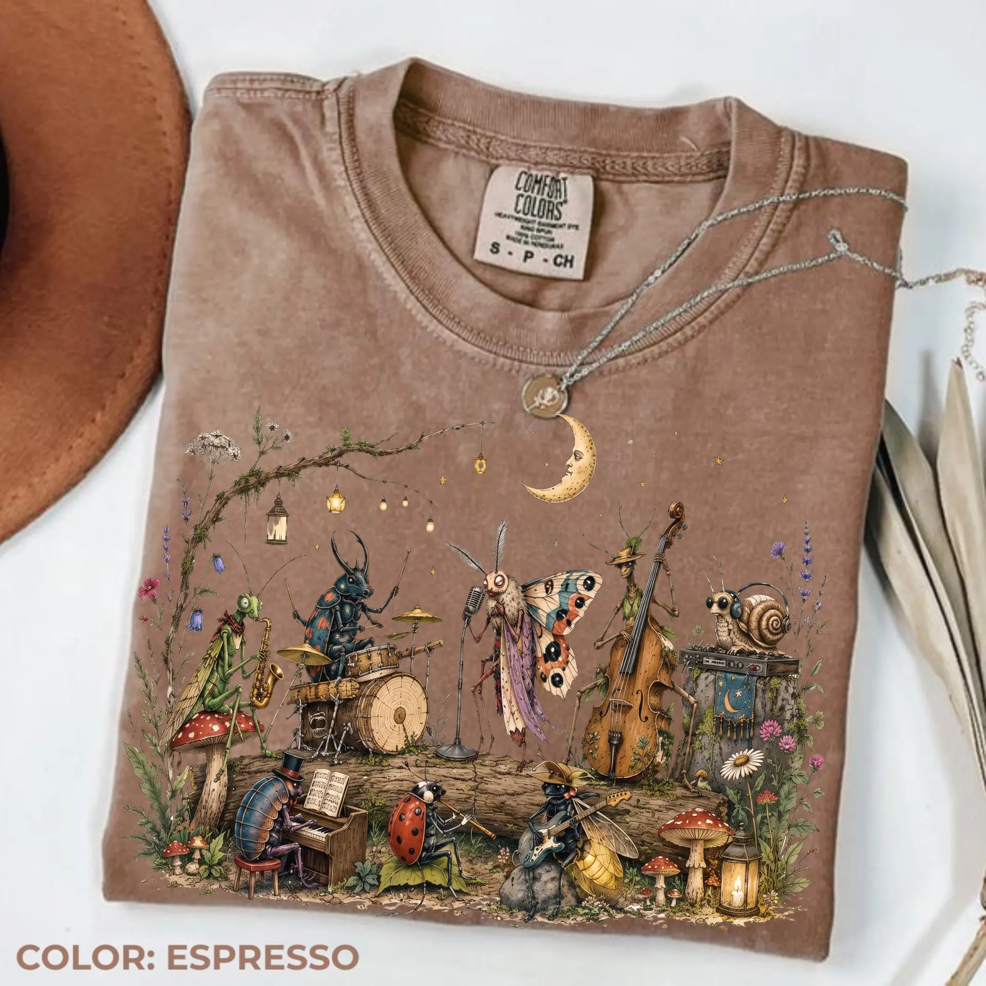 Comfort Colors Vintage Insect Graphic Shirt, Musician Bug Tee, 90s Insect Lover Tee