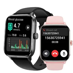 QNew Non-Invasive Blood Sugar Measurement Watch With Temperature, Call Function, AI Voice Assistant, Rotary Control, And Smart Phone Function Wearable Smartphoneo