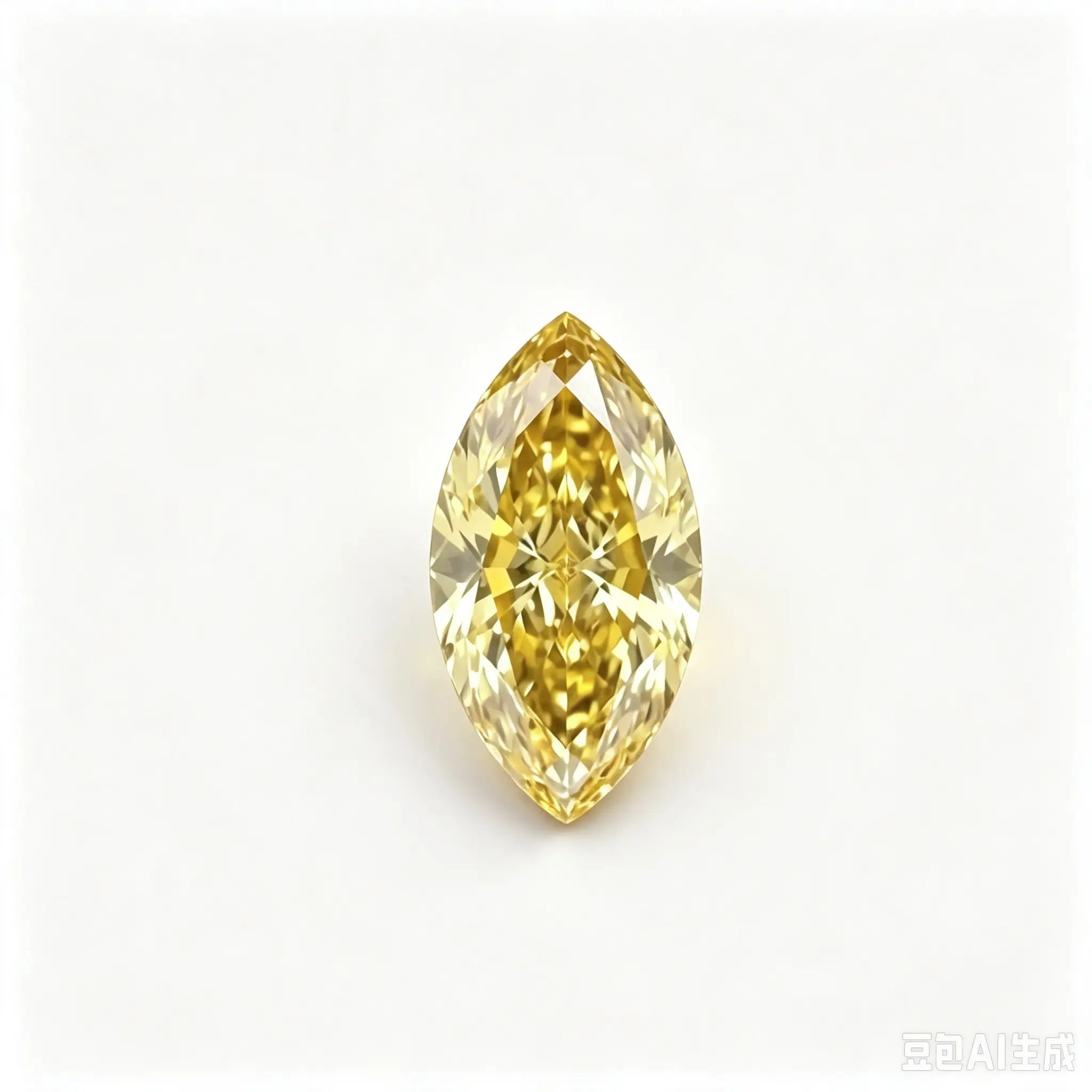 Lab-Grown Marquise Cut Yellow Sapphire With AGL Certificate