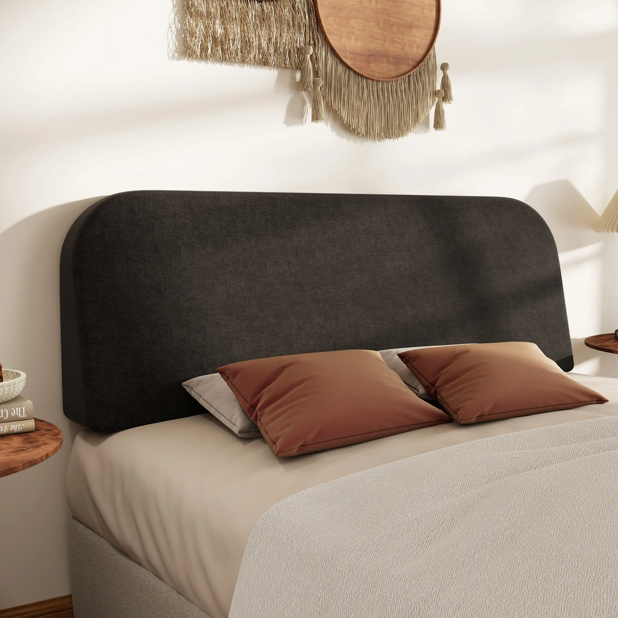 Upholstered Headboard Only-No Assembly,Headboard Only-Compatible with Platform Bed Frames (Twin/Full/Queen/King),Linen Fabric Modern Style Headboard,Height Adjustable and Ergonomic HeadBoard