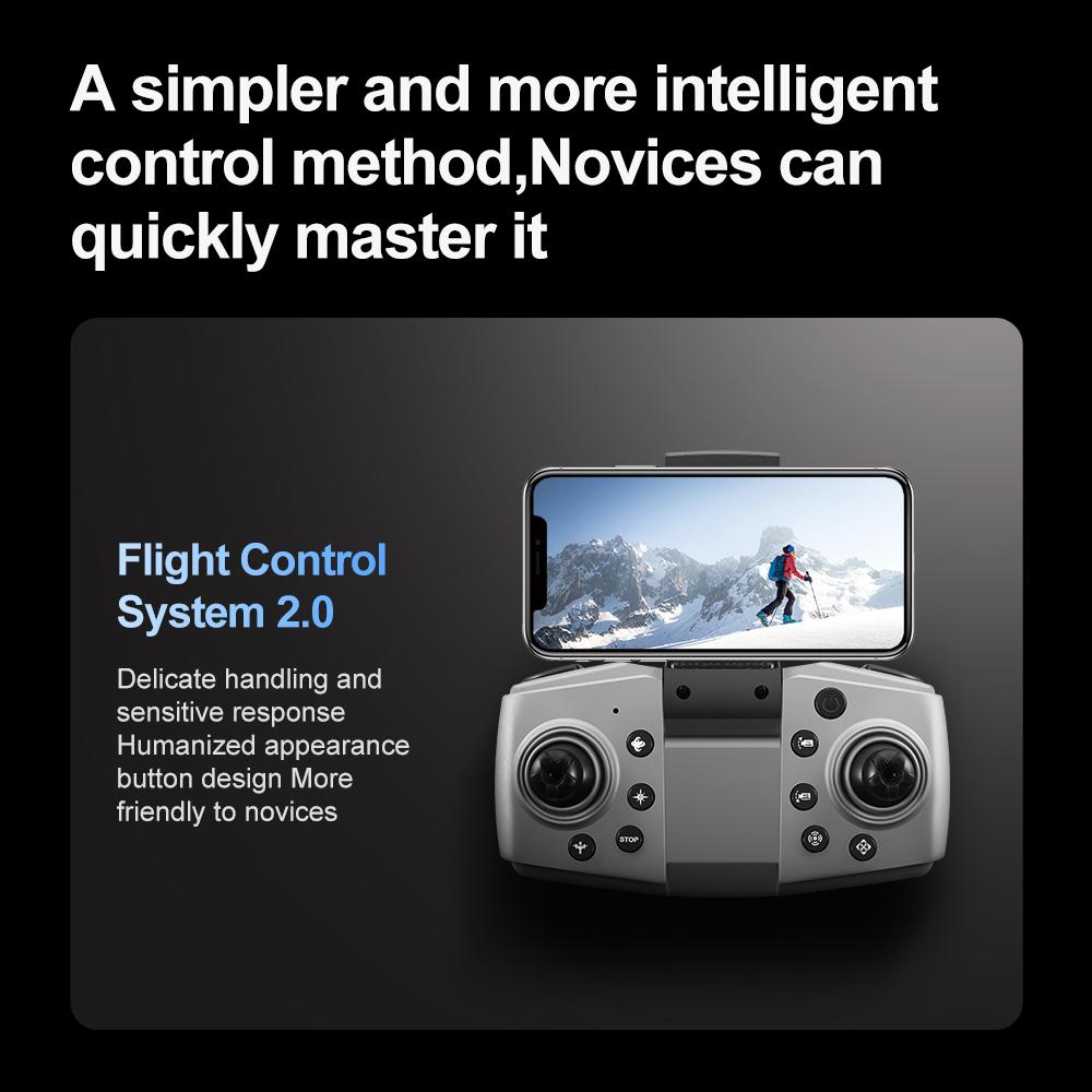 HD Mini RC Drone with Dual Cameras, Optical Flow Positioning, 360° Stunt Rolls, One-Key Takeoff and Landing, Ideal for Beginners, Indoor/Outdoor Flight, Includes 2 Batteries, Stable and Easy to Control obstacle avoidance