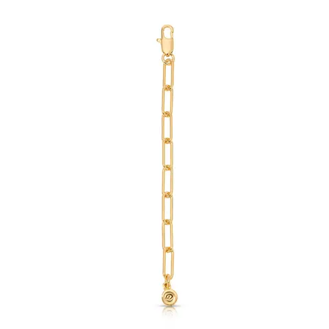 Ettika 3 Inch Large Link Chain Extender 750/18K Gold Plated Jewelry Accessory for Necklaces Bracelets Anklets with Bold Oversized Links Cubanlink