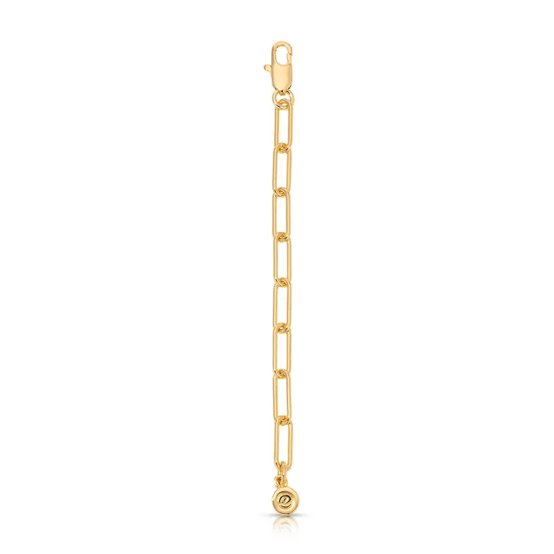 Ettika 3 Inch Large Link Chain Extender 750/18K Gold Plated Jewelry Accessory for Necklaces Bracelets Anklets with Bold Oversized Links Cubanlink