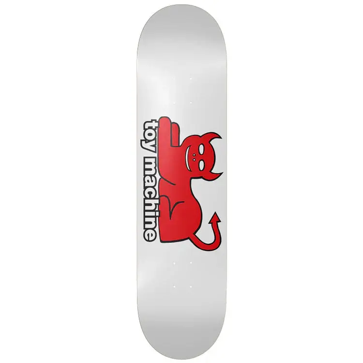 Toy Machine Skateboard Deck Devil Cat White 8.75" x 32.75"