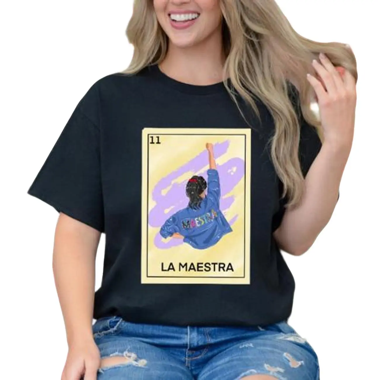 La Maestra Lotería T-shirt, Unisex Bella Canvas, Cotton Top Womenswear Top Womenswear Top Womenswear Underwear Lady Tshirt Casual Summer