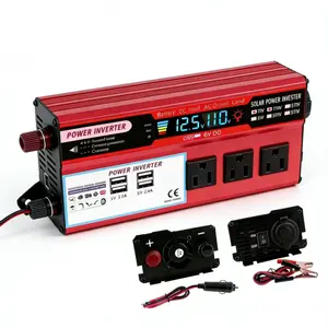 5000W Peak Car Power Inverter, 3 AC Sockets & 4 USB Ports, Stable Performance for Outdoor & Emergency Use