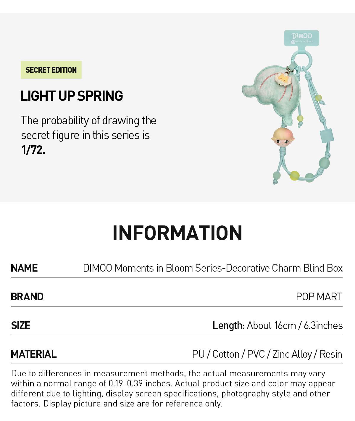 POP MART DIMOO Moments in Bloom Series-Decorative Charm Blind Box [ship by Apr.20th]