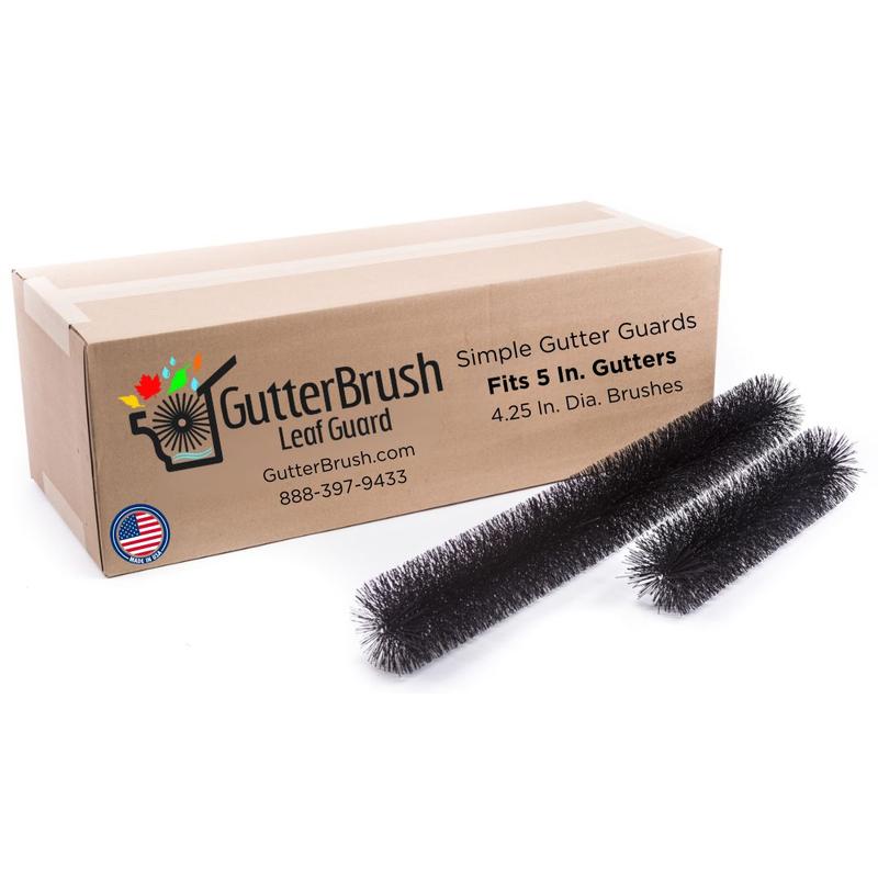 5 Inch Gutter Guards  Standard Size Brush Leaf Guard 425 Dia