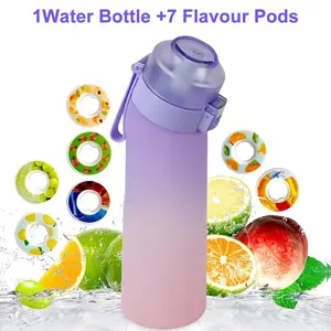 Water Bottle Set, 1 Count Water Bottle with 7 Counts Fruit Flavor Pods, Fruit Fragrance Scented Water Cup, BPA Free Sports Water Cup for School, Gym, Drinkware