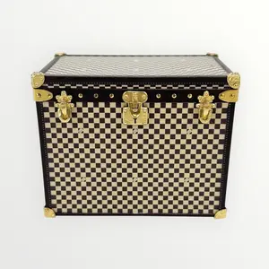 Pre-owned Louis Vuitton Beige Mini Malle Chapeaux Damier Jewerly Box