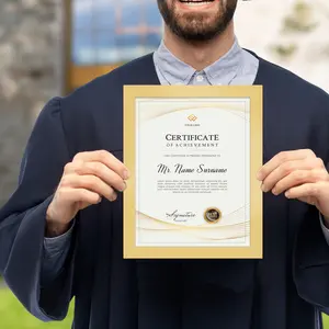 8.5x11 Inch Photo Frame, Desktop Wall Mount Certificate Holder, Perfect for Graduation Photos, Ideal Gift for Graduates, Home Decor, Solid Wood Frame