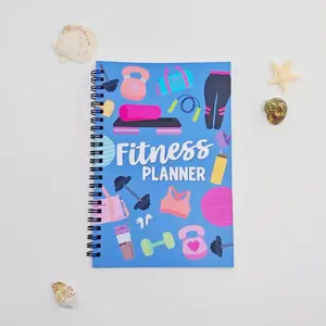 Fitness Planner Workout Journal, Spiral Bound Exercise Log Book, Daily Fitness & Nutrition Tracker Notebook for Gym & Home Workouts