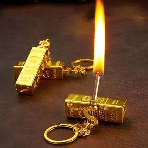 Kerosene Match Sticks (Buy Kerosene And Add Before Ignition), Reusable Fire Starter Sticks For Outdoor Survival And Camping, Gold Bar Design With Keychain Attachment, Great For Bbq, Emergency Use, Perfect Gift For Father's Day, Boyfriend