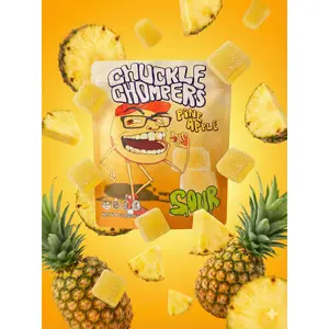 Tropical Pineapple Sour Chuckle Chompers -  | 8 oz Bag (50+ Gummies)