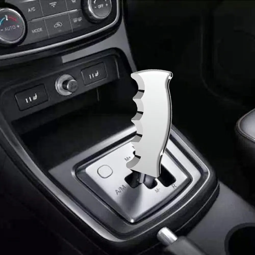 Brand New Universal Silver Aluminum Slotted Grip Handle Manual Gear Shift Knob Shifter M8 M10 M12