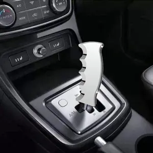 Brand New Universal Silver Aluminum Slotted Grip Handle Manual Gear Shift Knob Shifter M8 M10 M12