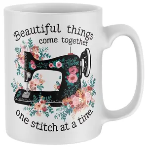 Beautiful Things One Stitch at a Time Coffee Mugs, Stitch Coffee Mugs, Stitch Cups, Charming Mug Gifts for Women, Unique Stitch Lover Cup #42
