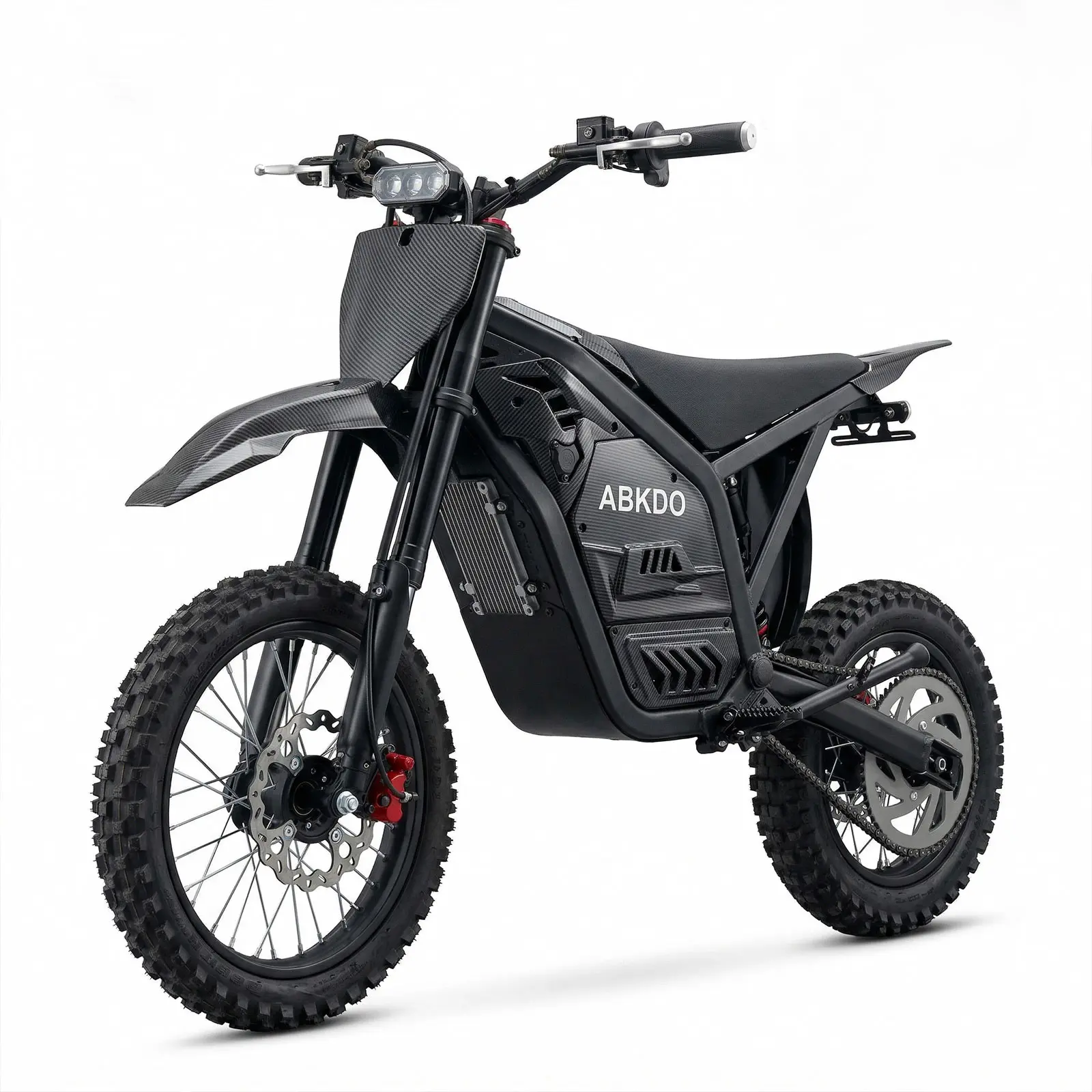 ABK-07 Durable High-Performance Electric Bicycle — 4000W peak power, 48V 23Ah battery, 40-mile range, top speed up to 45 mph, 14-inch/12-inch spoked wheels, suitable for off-road riding, LED lights, for teenagers, teens, and adults, off-road cycling