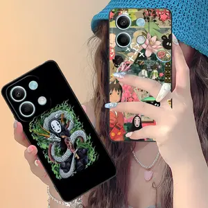 Anime Spirited Away Phone Case For Samsung Galaxy S26 S25 S24 S23 S22 5G For iphone 17 16 15 14 13 12 11 17Air Plus Pro Promax Black Smartphone Cover Cellphones