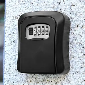 Wall-Mounted Key Lock Box with Resettable Combination for Home, Real Estate, and Outdoor Use
