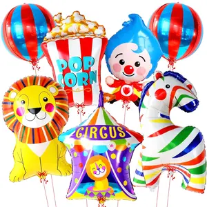 Circus Balloons For Circus Party Decorations - BigPack Of 7 | Circus Theme Party Decorations | Carnival BalloonsClown Balloons For Carnival Theme Party Decorations | Carnival Decorations