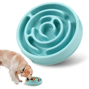 Plastic Dog Slow Feeder Bowl, Anti-Choke Design Ensures Safe Eating, Puzzle Snack Bowl Protects Neck, Pet Feeding Accessories