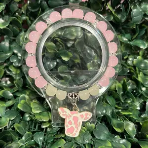 Beaded bracelets with cow charm